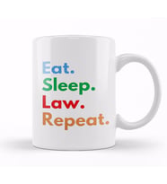 Eat Sleep Law Repeat 02 Kupa Bardak Porselen