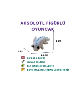 Aksolotl Figür - 3D Nadir Su Canlısı Oyuncak