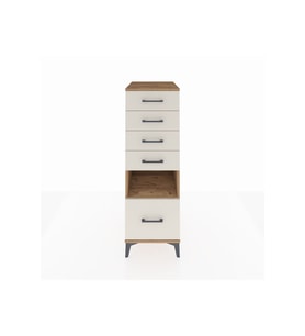 Kronos Dolap Tek Raflı 5 Çekmeceli 44x59x134 Çam-Aytaşı