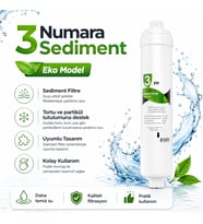3 Numara Sediment Eko Model Su Arıtma Filtresi 408694803