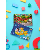 Okul Öncesi Başlangıç Yapboz Taşıtlar Ve Gizemli Uzay Ahşap Puzzle Set