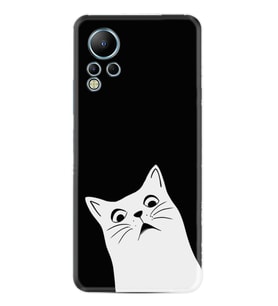 Infınix Note 12 Kılıf Resimli Desenli Silikon Platinium Series Şaşkın Kedi 1900
