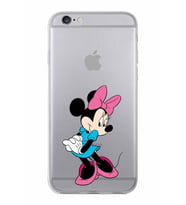 Apple iPhone 6 Uyumlu Kapak Minnie Mouse Tasarımlı Şeffaf Silikon Kılıf
