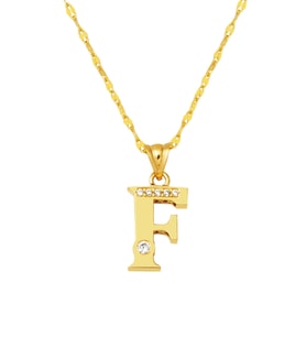 F Harfi Lettera 14 Ayar Altın Kolye