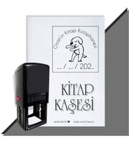 Kişiye Özel Sevimli Köpek 11 Tarihli Otomatik Kitap Kaşesi (Siyah)