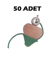Boyanabilir Ağaç Topaç (50 Adet)