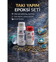 Epoksi Takı Seti 750 Gr Epoksi, Bant ve 8 Adet Takı Aparatları