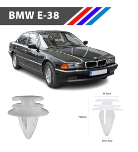 Bmw E38 Kapı Döşeme Klipsi 100Adetli Paket