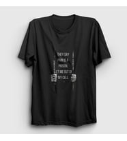 Presmono Unisex Siyah Cell Rapper NF T-Shirt 304851tt