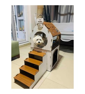 X X L Küçük Irk Ahşap Dekoratif Köpek Kulübesi Evi