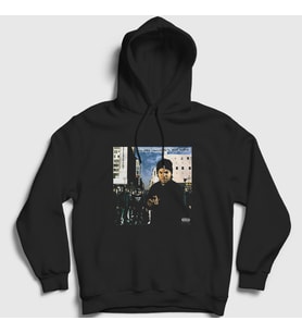 Presmono Unisex Siyah Ice Cube AmeriKKKas Most Wanted Album Kapüşonlu Sweatshirt 435650tt