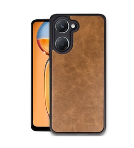 Vivo Y18 Kılıf Aras Deri Kapak - Taba