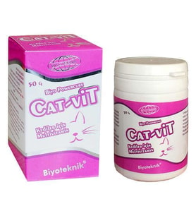 Biyoteknik Cat-Vit One A Day Kediler için Multivitamin 50 gr