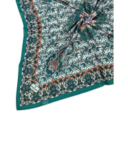 Mim Eşarp Prime Pamuk Etnik Desenli Eşarp 90x90 cm (Zümrüt Yeşili)
