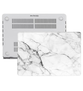 MacBook Pro Kılıf HardCase TouchBar A1707 A1990 Uyumlu Koruyucu Kılıf Mermer11NL (Metal)