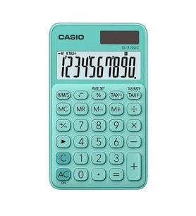 CASIO SL-310UC-GN-N-DC 10 HANE CEP TİPİ HESAP MAKİNESİ - AÇIK YEŞİL