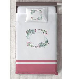 MEKTA HOME BEBEK VE ÇOCUK ODASI Çiçek Desenli Yatak Örtüsü