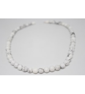 Havlit Taşı Kolye 8 mm Kehribar Klipsli