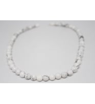 Havlit Taşı Kolye 8 mm Kehribar Klipsli