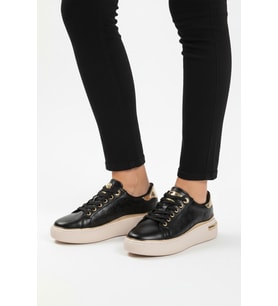 Ayakmod Siyah Bağcıklı Hafif Esnek Kadın Sneaker Lady 028 Z