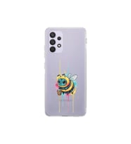 Samsung Galaxy A32 ile uyumlu Splash arı tasarımlı şeffaf silikon kılıf