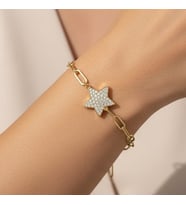 STİL İNCİSİ/XUPING JEWELRY STELLA YILDIZ ZİRKON TAŞLI BİLEKLİK (Altın Rengi)