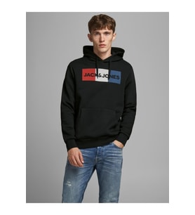 Jack Jones Jjecorp Logo Sweat Hood 12152840 (Siyah)