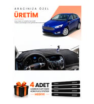 FORD FOCUS 3 (2011-2016) Uyumlu Torpido Koruma Örtüsü Oto Kılıfı - Siyah
