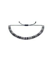 JTSS26BLK1744 HEMATİT DOĞALTAŞ İP ÖRME JANTİ BİLEKLİK