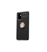 Samsung Galaxy A32 4G Uyumlu Kılıf Zore Ravel Silikon Kapak (Siyah-Rose Gold)