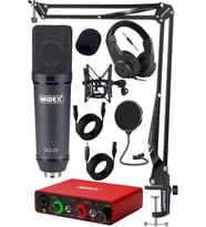 Stüdyo Ekipmanları Exclusive Paket-2 CX2 Mikrofon GLX-700RD Ses Kartı Stüdyo Kayıt Seti