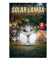5 Kanatlı Solar LED Bahçe Lambası USB Şarjlı Katlanabilir Taşınabilir Aydınlatma