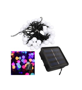 7 Metre 50 Top RGB Ledli Solar Güneş Enerjili Aydınlatma Yılbaşı Gece Parti Süsü Aydınlatma Şerit