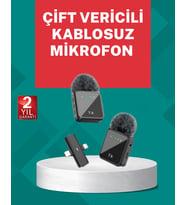 Profesyonel Ses Kayıtları İçin 2’li Kablosuz Yaka Mikrofon Seti