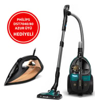 Philips XB9185/07 Marathon Torbasız Süpürge + DST7040/80 Ütü Hediyeli