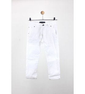 Erkek Çocuk Regular Fit Jogger Pantolon Beyaz