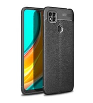Xiaomi Redmi 9C Deri Görünümlü Silikon Siyah