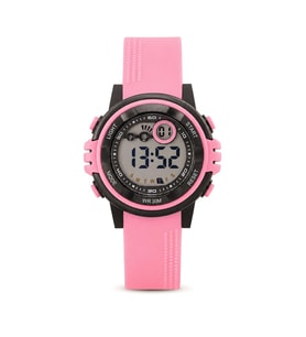 Kız Çocuk Dijital Spor Pembe Silikon Kordon Kol Saati ST-304433