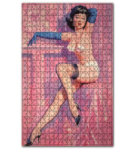 Cakapuzzle İç Çamaşırı İle Dans Eden Kadın Görseli Puzzle Yapboz MDF (Ahşap) (120 Parça)
