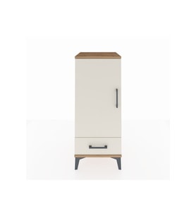 Hyperion Komodin 2 Raflı Tek Çekmeceli Tek Kapaklı 44x44x106 Çam-Aytaşı
