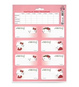 Keskin Color Hello Kitty Okul Etiketi 3 Sayfa 24 etiket - 2 paket