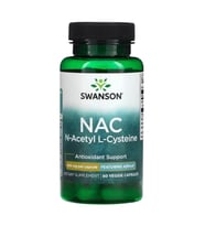 Swanson, NAC, N-Acetyl L-Cysteine, 600 mg, 60 Veggie Capsules