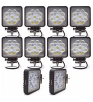 10 Adet 9 Led Off Road Çalışma ve Sis Lambası 12 / 24 Volt