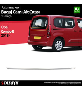Opel Combo E Krom Bagaj Camı Alt Çıtası 2018-2023