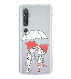Xiaomi  Mi Note 10  Kamera Korumalı Kapak Aşk Tasarımlı Şeffaf  Kılıf