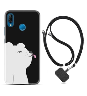 Huawei P20 Lite Mate 10 20 Lite Pro P40 Lite KılıfBoyun Askılı Silikon Panda Sevimli 1738