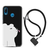 Huawei P20 Lite Mate 10 20 Lite Pro P40 Lite KılıfBoyun Askılı Silikon Panda Sevimli 1738