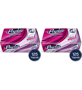 Papia Platinum Pratik Mendil 125 Yaprak (4 Katlı) 250 Yaprak (2PK*125)