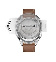 Huawei Watch GT4 46mm Uyumlu Kolay Takılabilir Takma Temizleme Aparatlı Temperli Cam Ekran Koruyucu