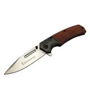 Browning 8-8 Kahverengi Kamp Çakı 20cm - Yarı Otomatik, Kemerlikli, Ahşap Sap